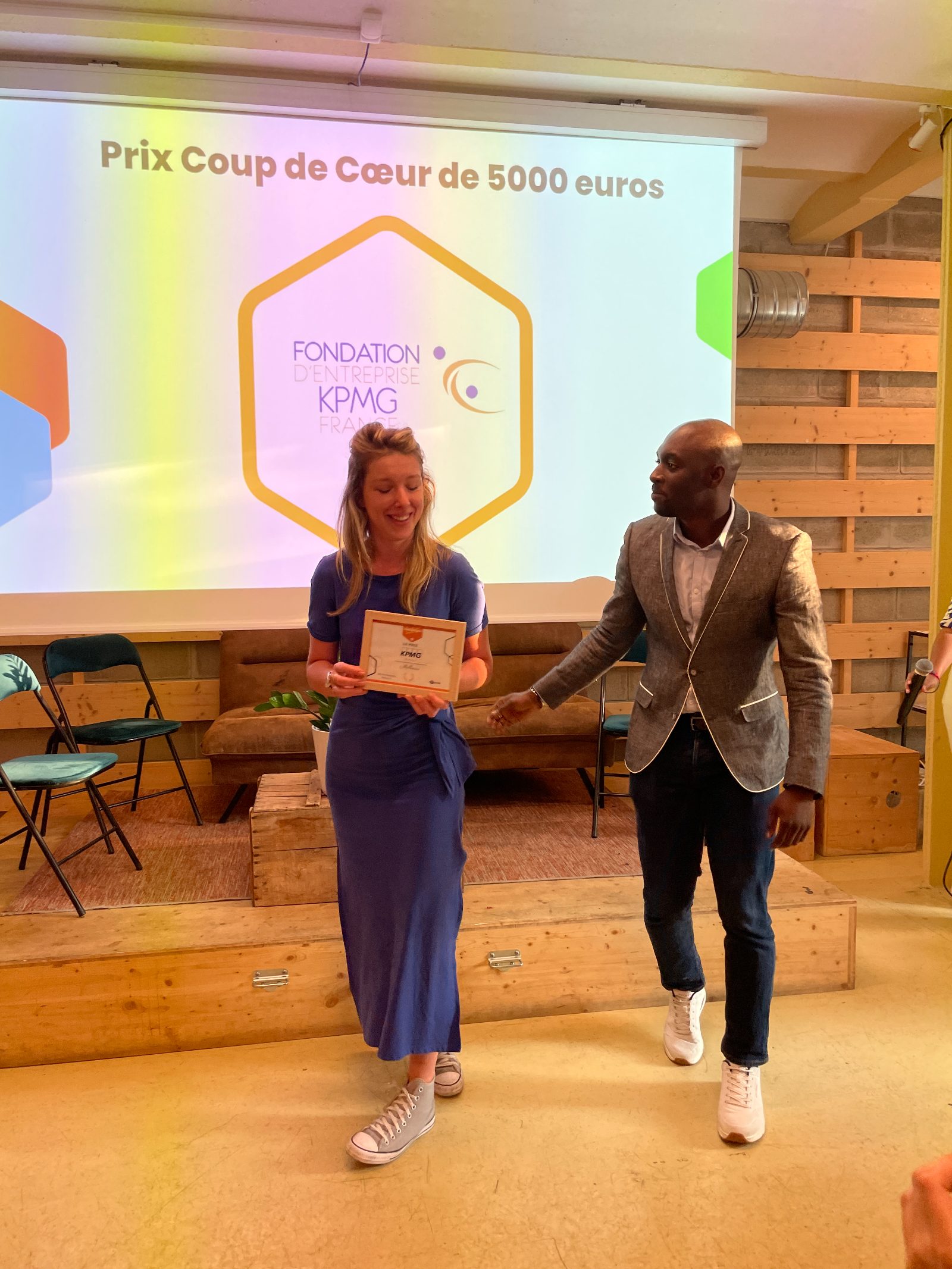 The KPMG Foundation Jury's Favourite award being presented to Molleau